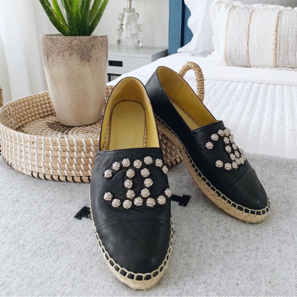 CHANEL Studded Espadrilles